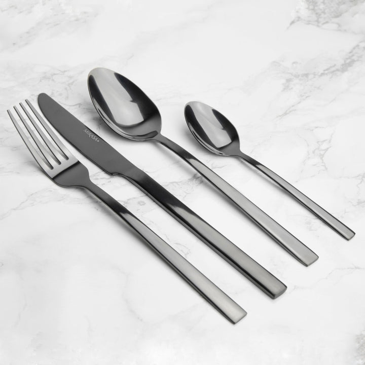 Mikasa Diseno Black Cutlery Set - 16 Piece