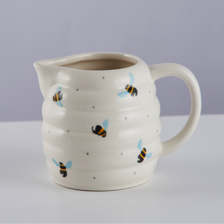 Milk jug with bee and spot print