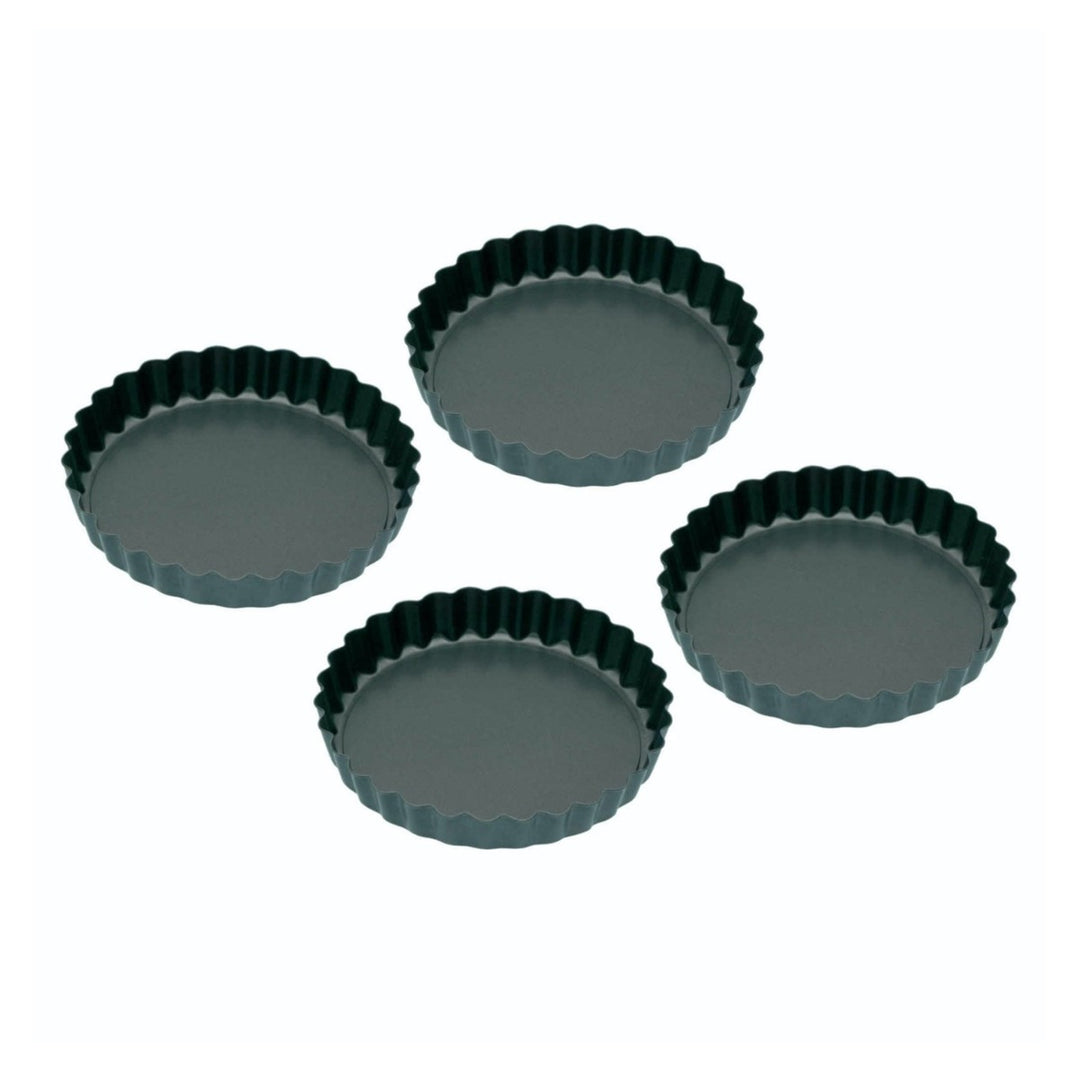 KitchenCraft Non-Stick Mini Fluted Flan Tins