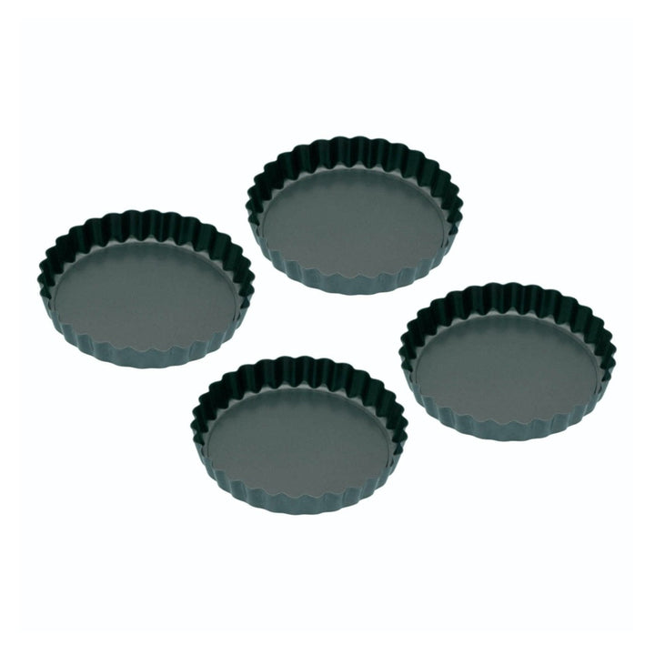 KitchenCraft Non-Stick Mini Fluted Flan Tins