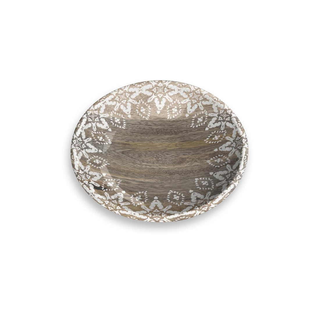 Moroccan Wood Melamine Pet Saucer