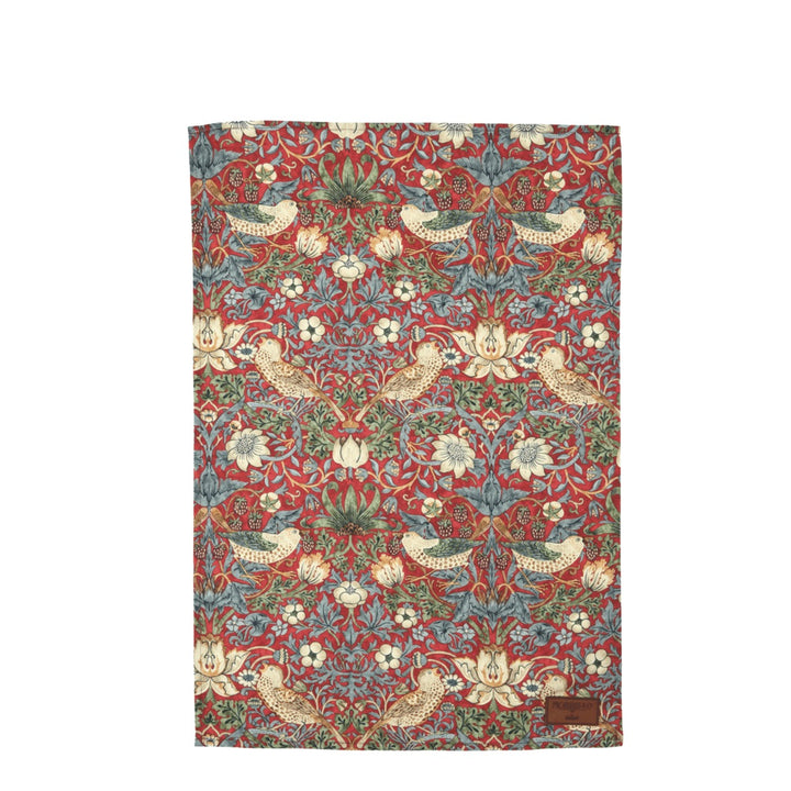 Morris & Co Strawberry Thief Tea Towels Set - Red