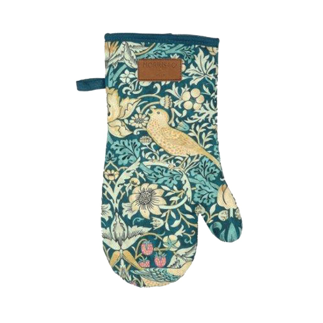 Morris & Co Strawberry Thief Oven Gauntlet - Teal