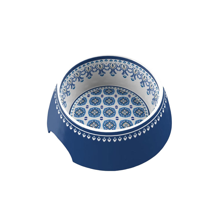 Moroccan Indigo Melamine Pet Bowl - Medium