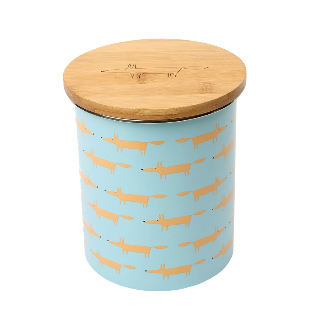 Scion Mr Fox Blue Biscuit Storage Jar