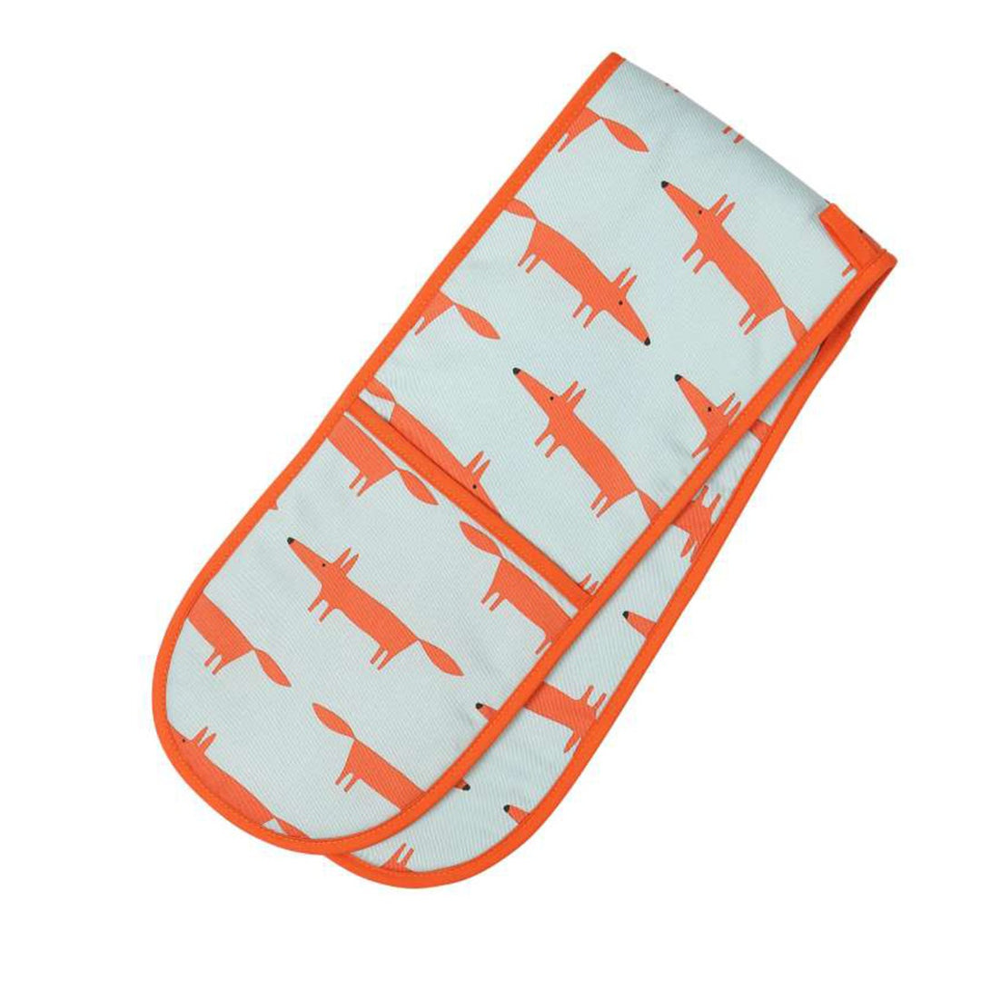 Scion Mr Fox Blue Double Oven Glove