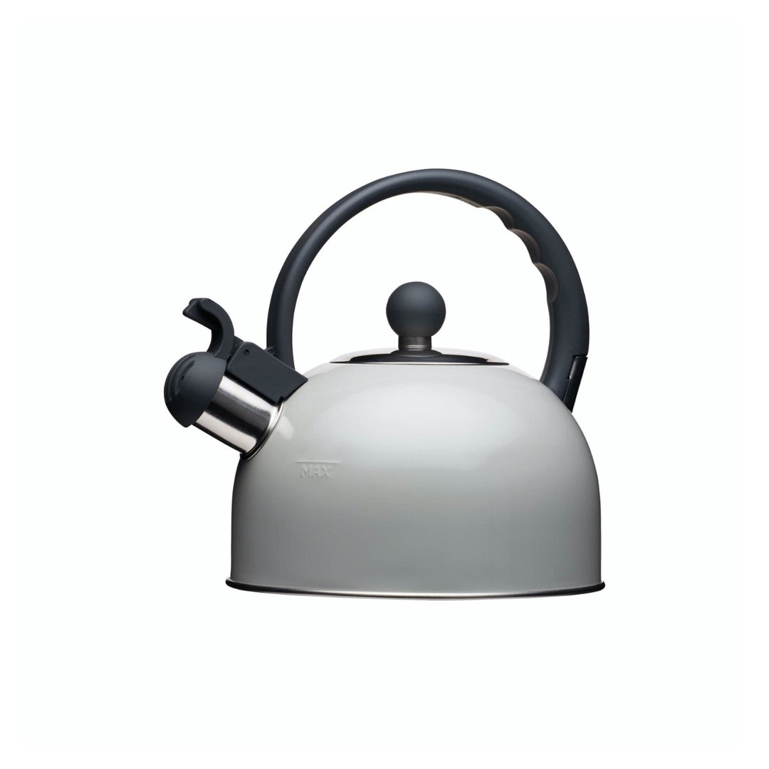 Living Nostalgia 1.4L French Grey Traditional Whistling Kettle