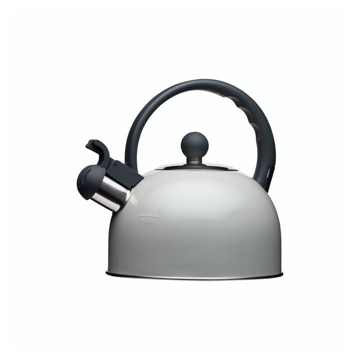 Living Nostalgia 1.4L French Grey Traditional Whistling Kettle