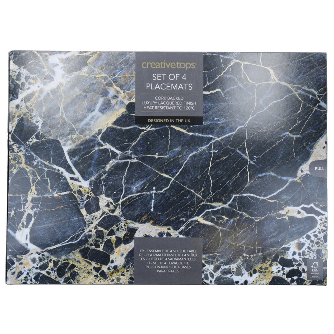  featuring a navy marble print.