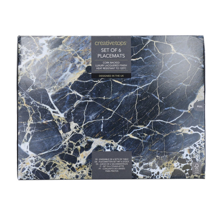 Creative Tops Navy Marble Placemats