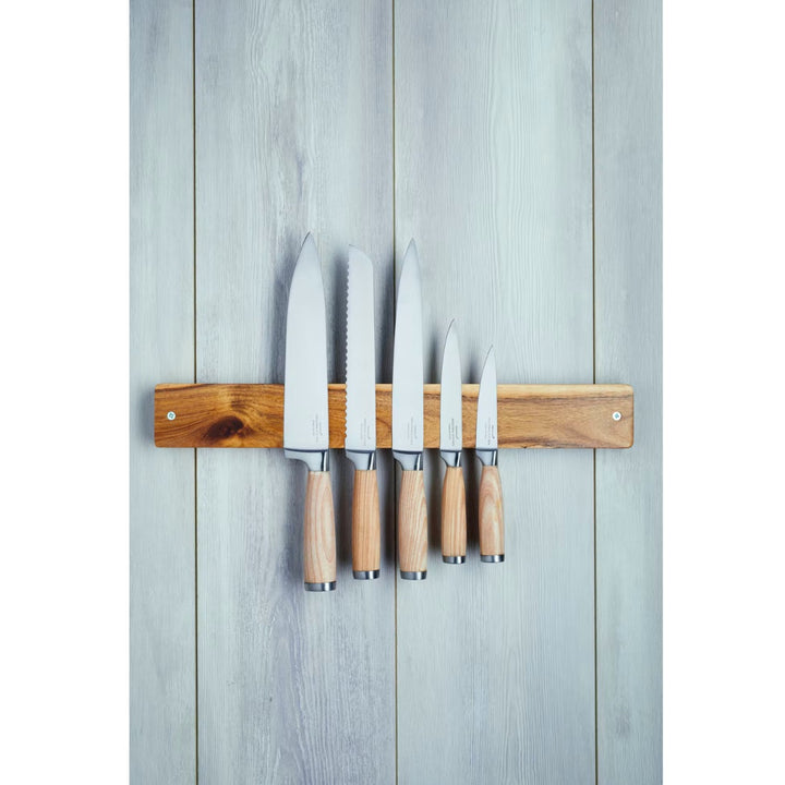 Natural Elements Acacia Wood Magnetic Knife Holder