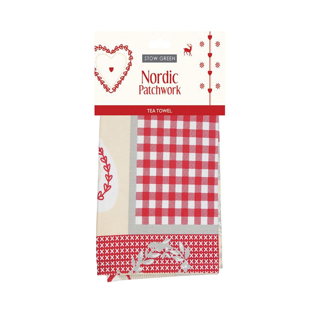 Stow Green Nordic Patchwork Tea Towel