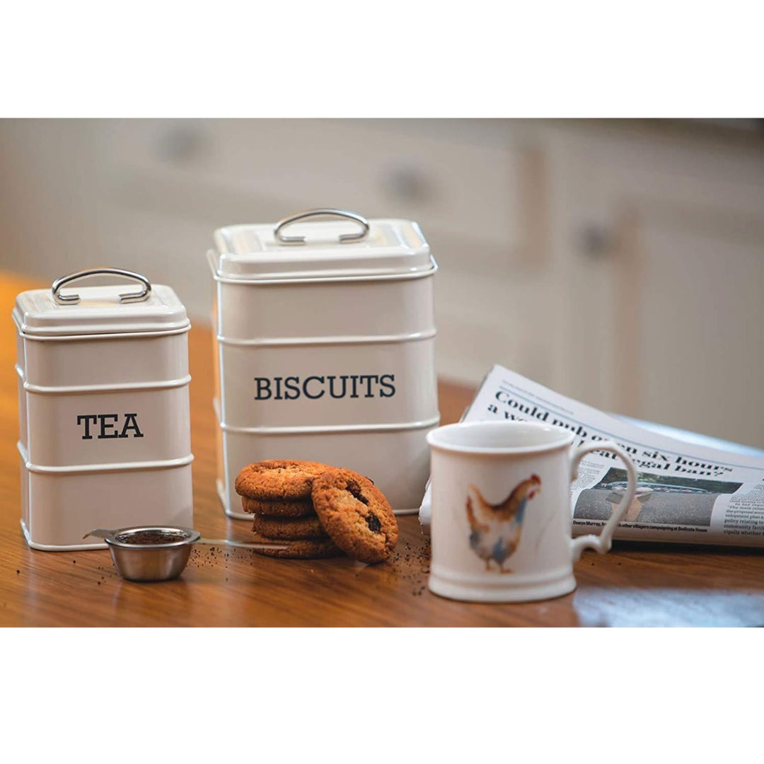Living Nostalgia Antique Cream Biscuit Tin