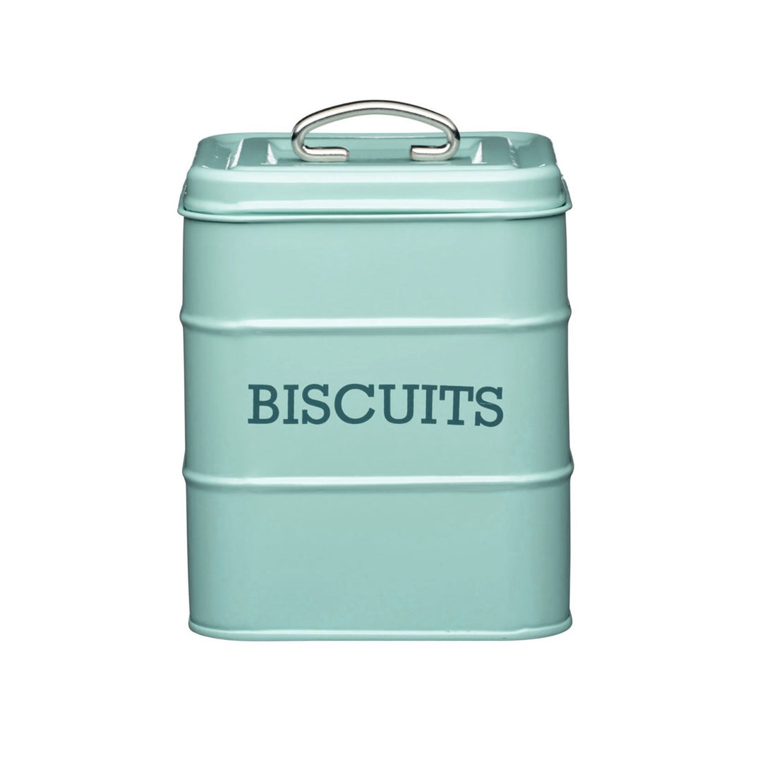 Living Nostalgia Vintage Blue Biscuit Tin
