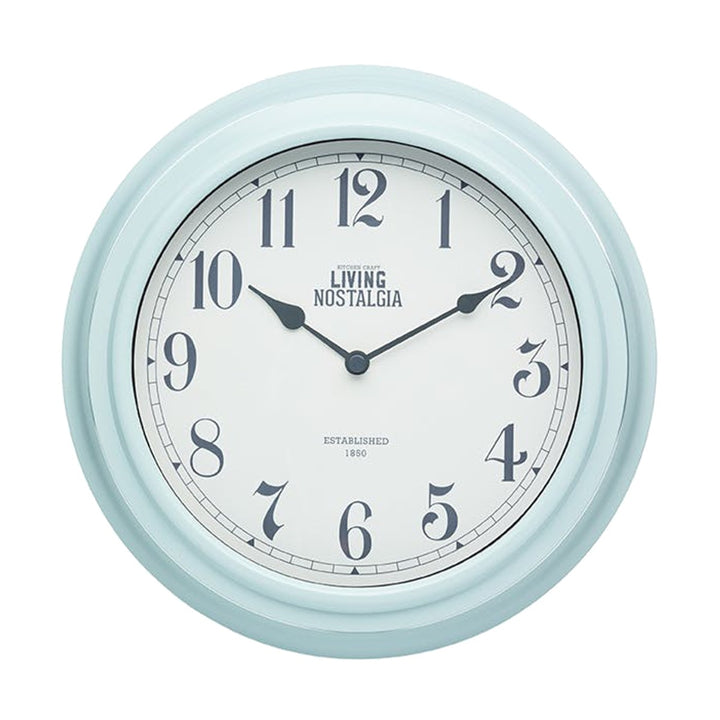 Living Nostalgia Vintage Blue Wall Clock