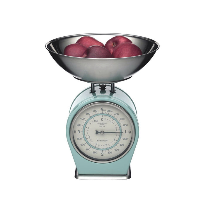 Living Nostalgia Vintage Blue Mechanical Kitchen Scales