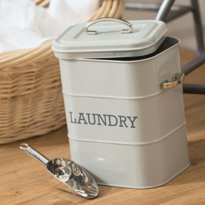 Living Nostalgia French Grey Laundry Tin