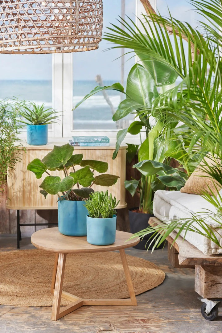 Elho Ocean Collection Recycled Plastic Plant Pot - Blue