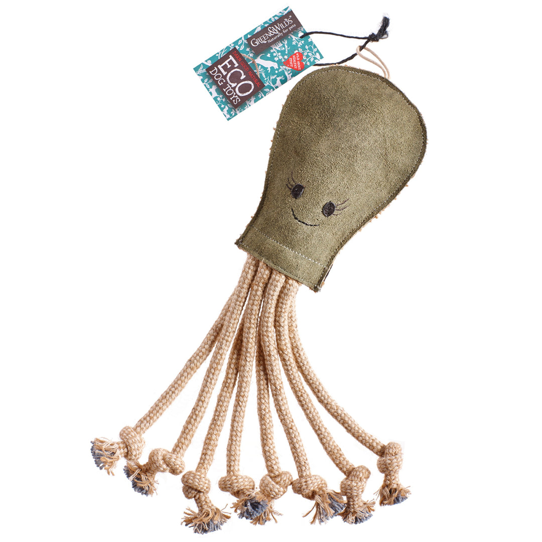 Green & Wilds Eco Dog Toy - Olive the Octopus