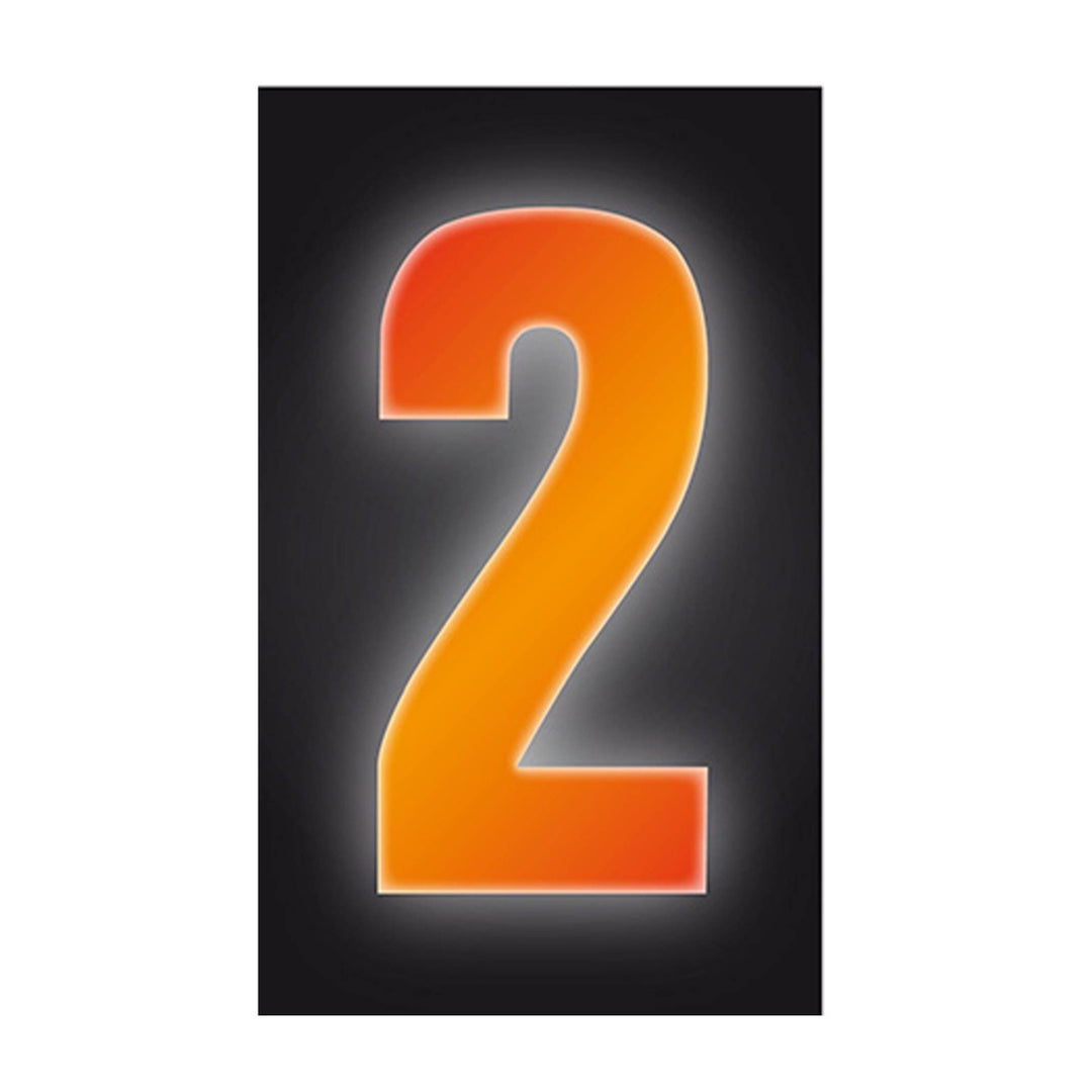 Wheelie Bin/Recycling Box Number Sticker Label - High Viz Orange