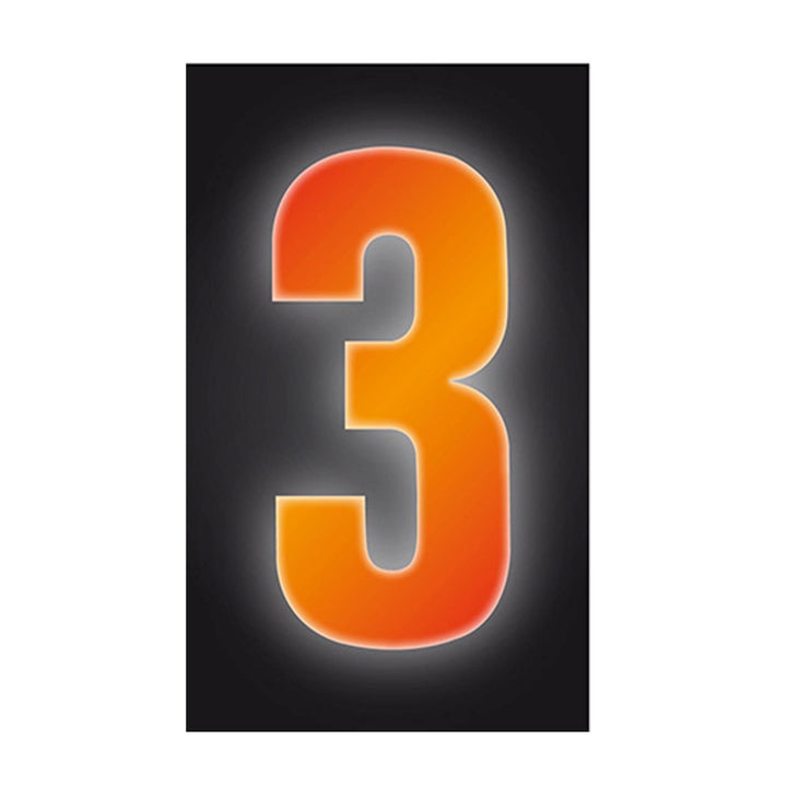 Wheelie Bin/Recycling Box Number Sticker Label - High Viz Orange