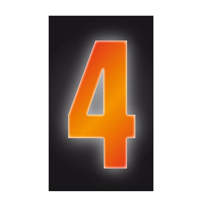 Wheelie Bin/Recycling Box Number Sticker Label - High Viz Orange