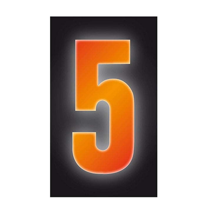 Wheelie Bin/Recycling Box Number Sticker Label - High Viz Orange