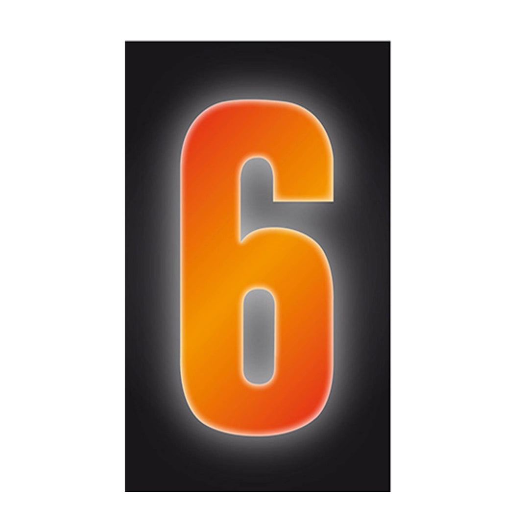 Wheelie Bin/Recycling Box Number Sticker Label - High Viz Orange
