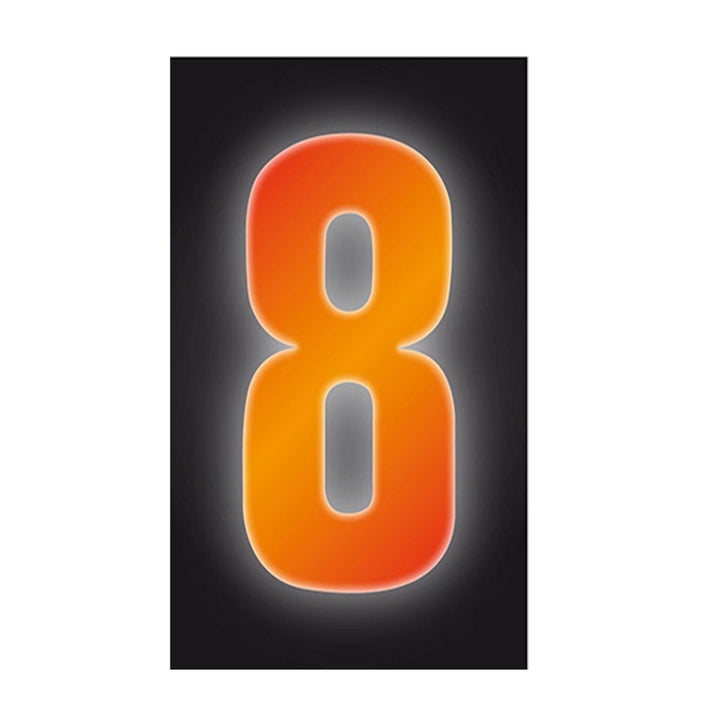 Wheelie Bin/Recycling Box Number Sticker Label - High Viz Orange