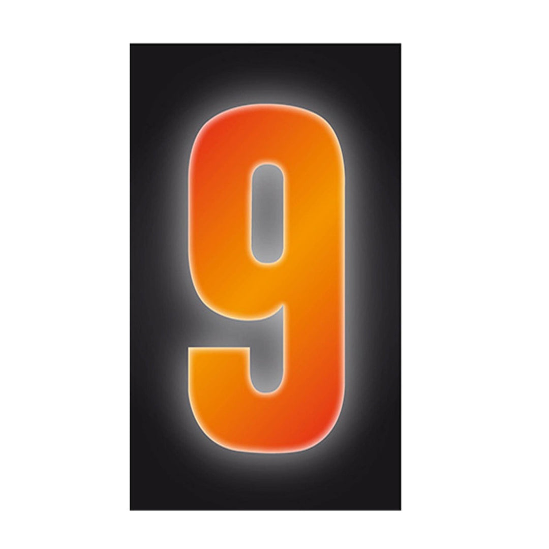 Wheelie Bin/Recycling Box Number Sticker Label - High Viz Orange