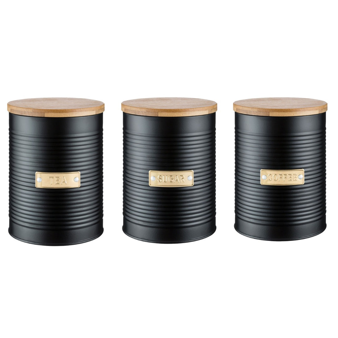 Typhoon Otto Black Tea, Coffee & Sugar Canister Set