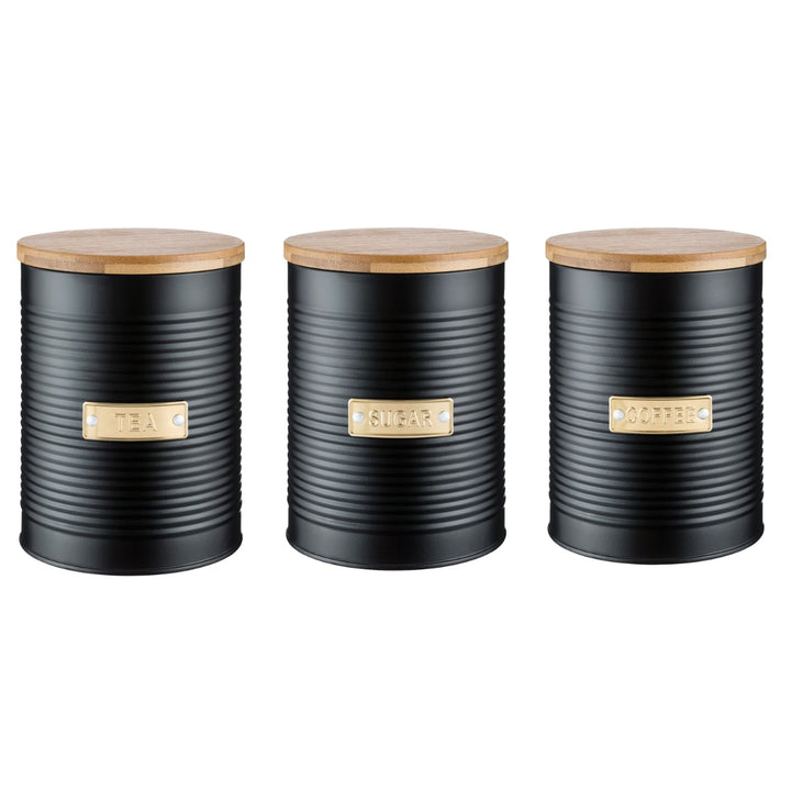 Typhoon Otto Black Tea, Coffee & Sugar Canister Set