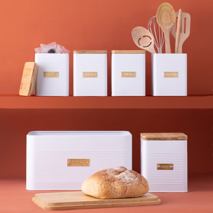 Typhoon Otto White Square Tea Canister