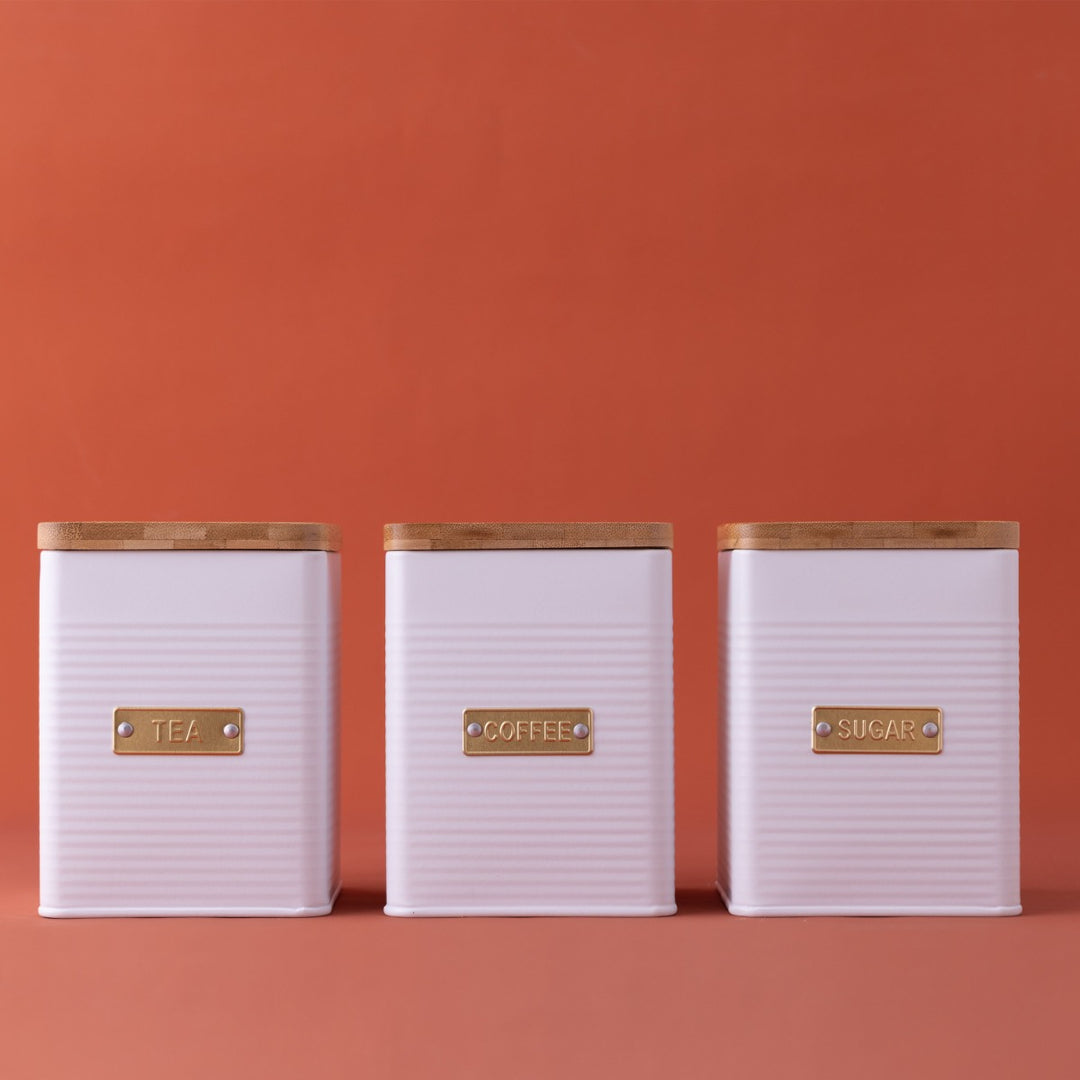 Typhoon Otto White Square Tea Canister