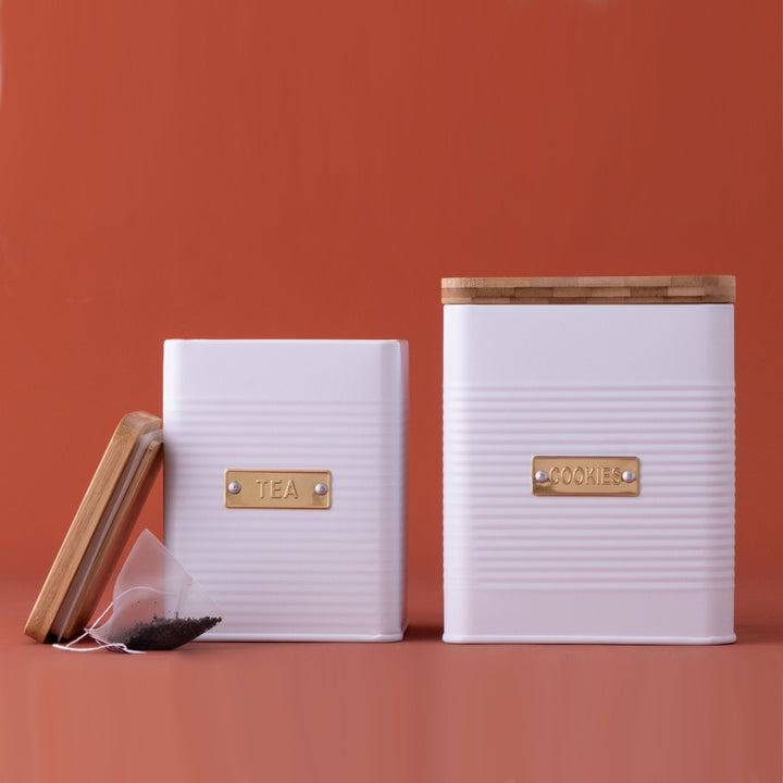 Typhoon Otto White Square Tea Canister