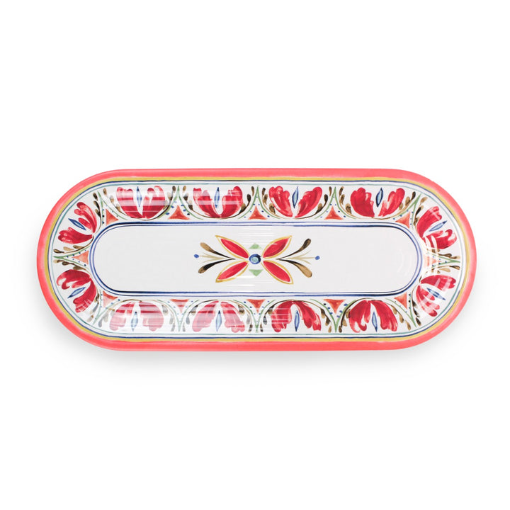 Mediterranean Melamine Platter, Oval Tray & Salad Serving Set