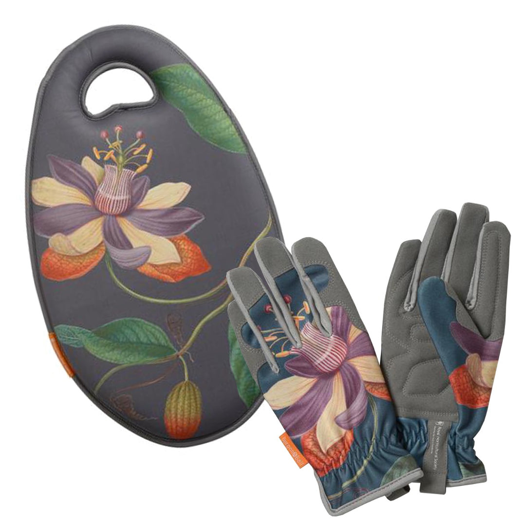 Burgon & Ball Passiflora Set - Gloves & Kneeler
