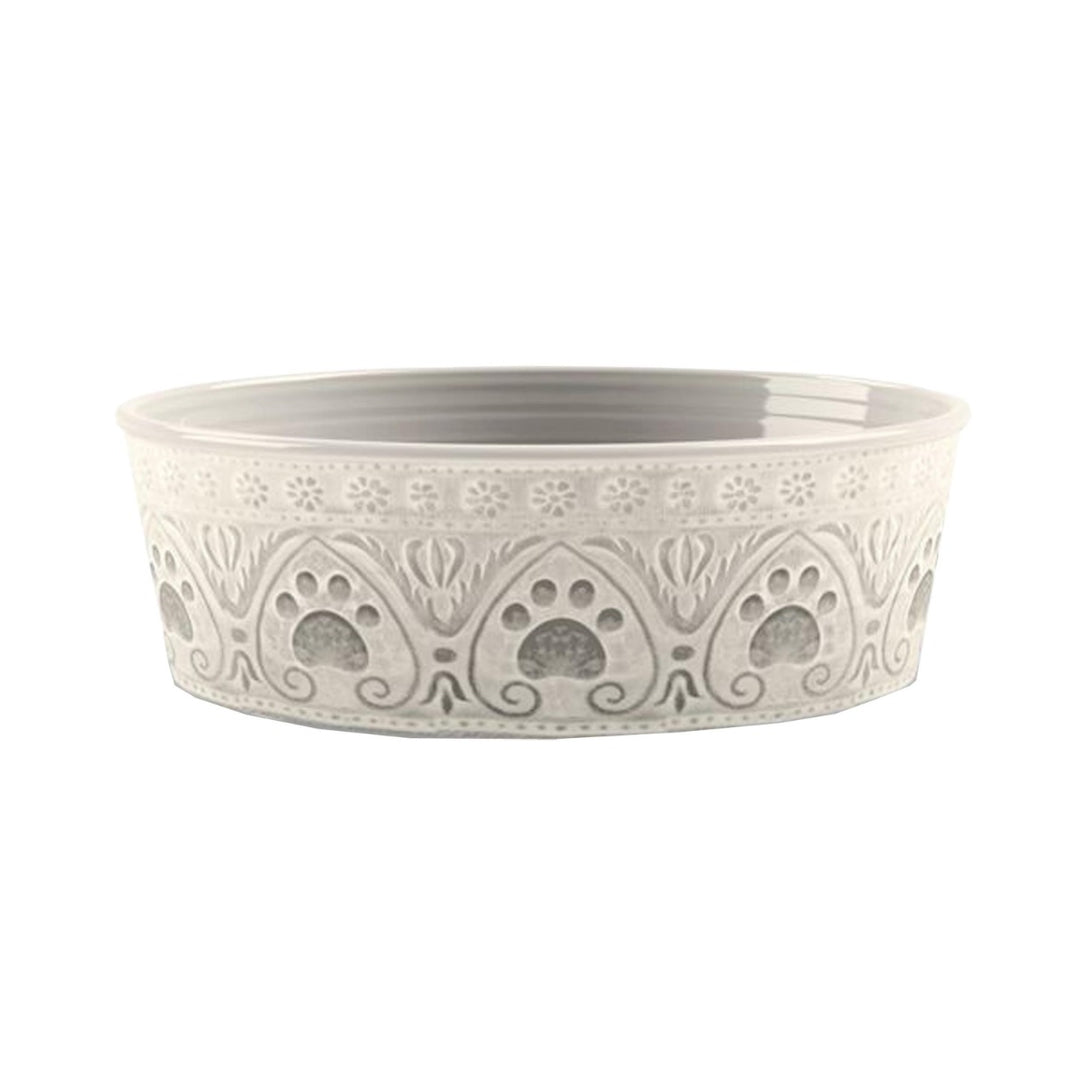 Natural Paw Print Melamine Pet Bowl - Large
