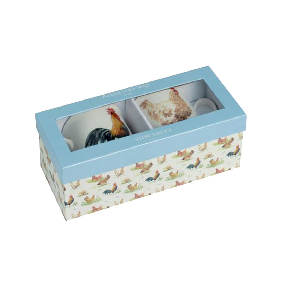 Stow Green Pecking Order Porcelain Mugs Set