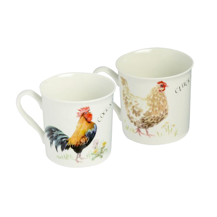 Stow Green Pecking Order Porcelain Mugs Set