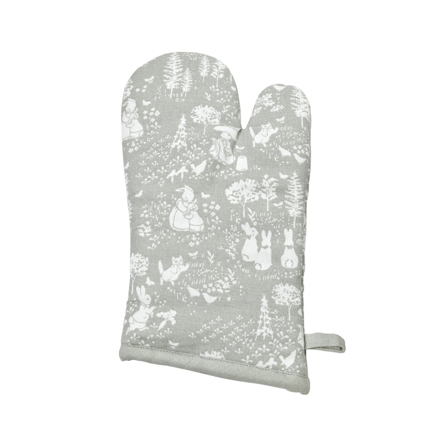 Grey and white Peter Rabbit oven glove/gauntlet 