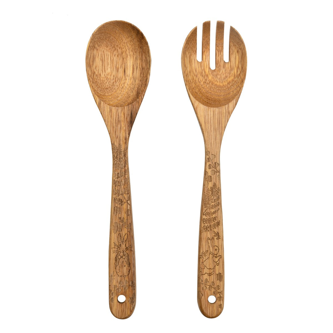 Peter Rabbit Mango Wood Salad Servers