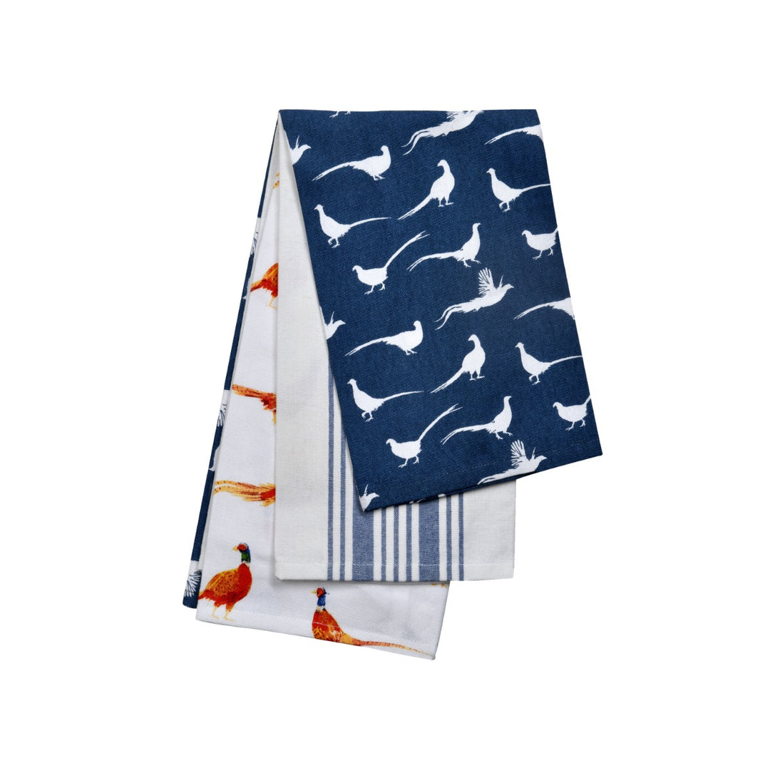 The Pantry Pleasant Pheasant Tea Towels Set - Sky