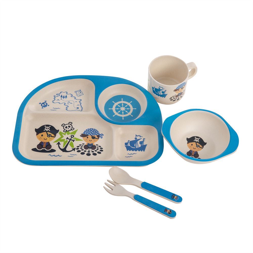 Eddingtons Eco Bamboo 5PC Kids Dinner Set - Pirate