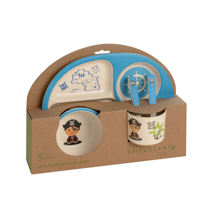 Eddingtons Eco Bamboo 5PC Kids Dinner Set - Pirate