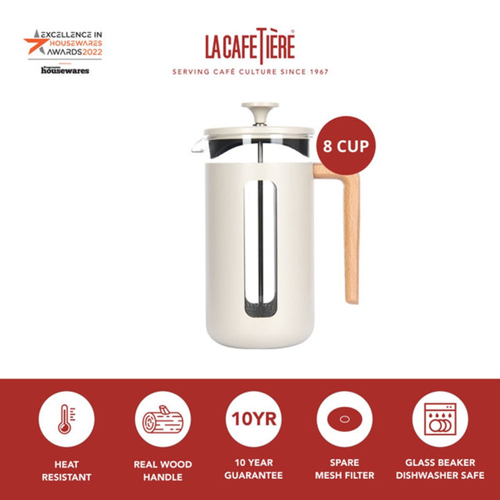 La Cafetiére Pisa Latte Cafetiere - 8 Cup