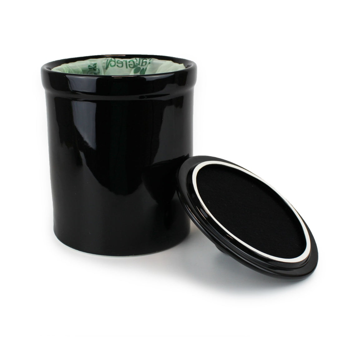 Portland Ceramic Compost Caddy - Black