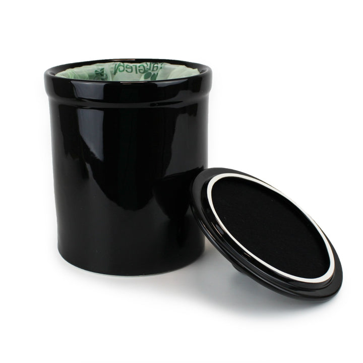 Portland Ceramic Compost Caddy - Black