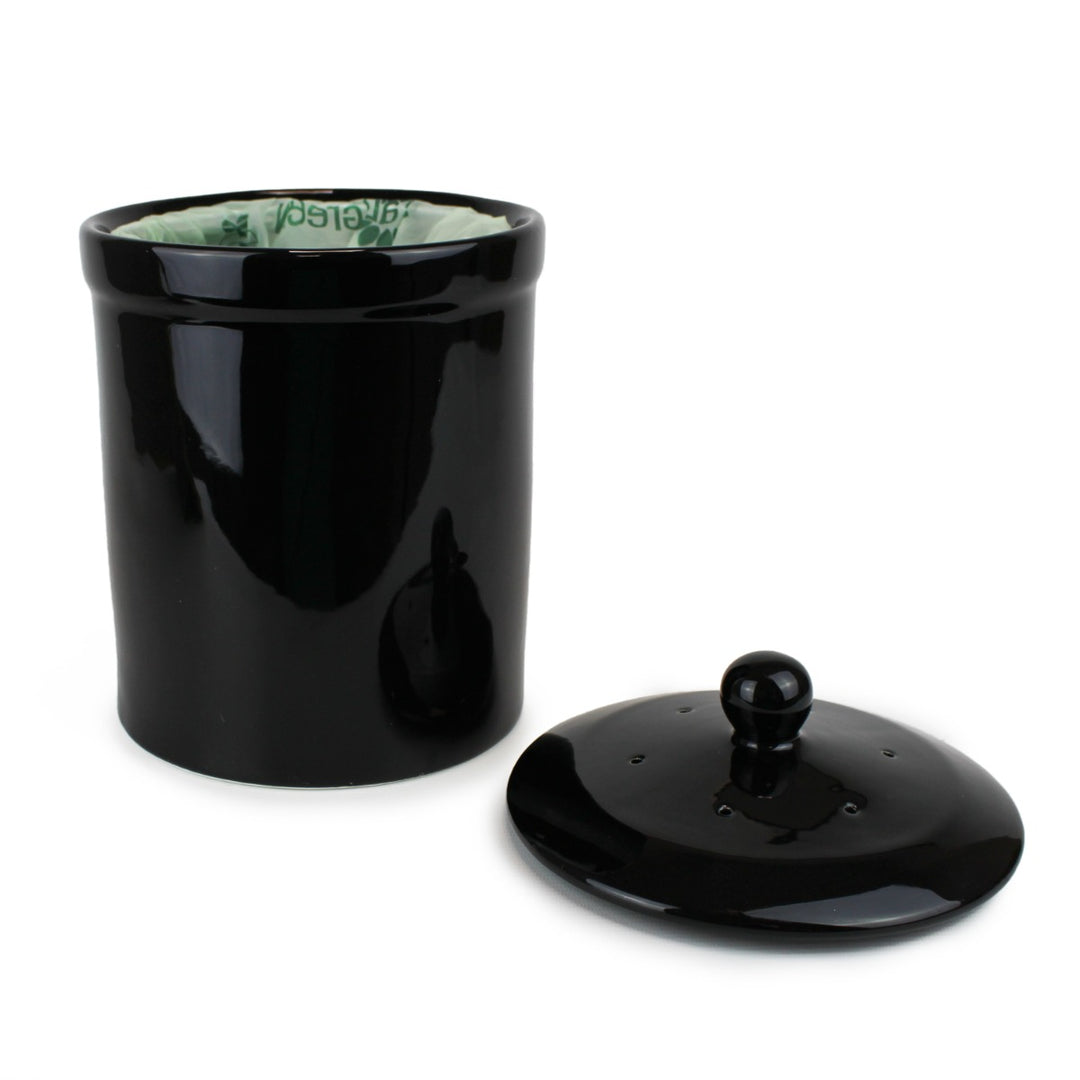 Portland Ceramic Compost Caddy - Black