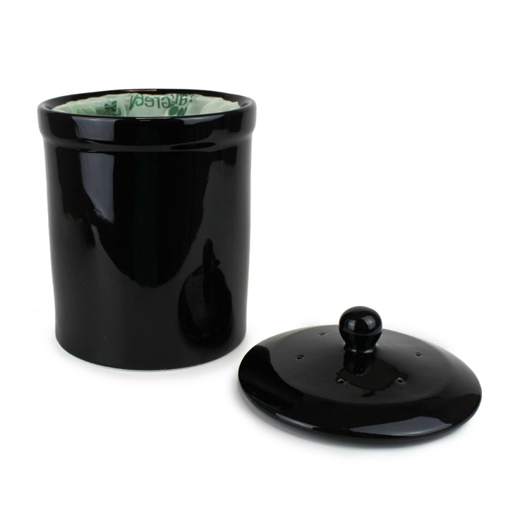 Portland Ceramic Compost Caddy - Black